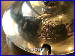 135 g Sterling silver salt cellar cobalt glass insert hinged cover spoon trinket
