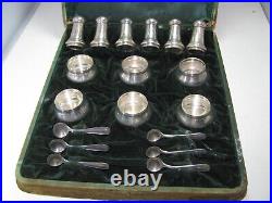 18 Piece Wallace Sterling Individual Open Salt & Pepper Boxed Set Louisville KY