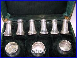 18 Piece Wallace Sterling Individual Open Salt & Pepper Boxed Set Louisville KY