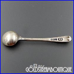 1864 John Wilmin Figg London Sterling Silver Salt Cellar & R. Richardson's Spoon