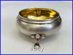 1870 Antique Gilt Sterling Silver 800 Salt Cellar Salt Shaker Made Austria 27gr