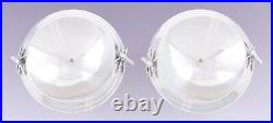 1871 Neat Pair Gorham Sterling Silver Open Salt Cellars Bug Design