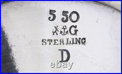 1871 Neat Pair Gorham Sterling Silver Open Salt Cellars Bug Design