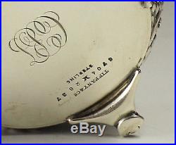 1873-1891 Tiffany & Co. Sterling Silver Repousse Claw Footed Salt Cellar