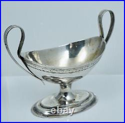 18c Augsburg 813 Silver Continental Handled Salt Cellar Dish Bowl Antique German