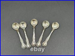 1940 Westmorland Silver George & Martha Washington Salt Spoon with Crystal Dip Set