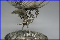 19th Continental Solid Silver Figural Swan Master Salt Cellar AUCTION NO RESERVE