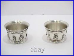 2 3/8 in Sterling Silver G & S Co. Antique English Salt & Pepper Cellars