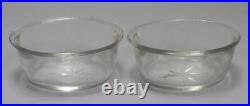 2 Antique French 950 Silver Salt Cellars & Liners c1900 by Henri Soufflot