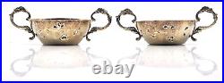 2 Antique SAMUEL BOYCE LANDECK English Sterling Silver Salt Cellar Bowls