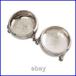 2 Dorothy Mills Thomas Sarbitt Georgian Sterling Salt Cellars 1750 No Monogram