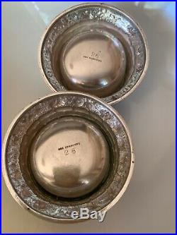 2 Figural Gorham Sterling Silver Wishing Well Ivy Master Salts Box Condimnt Dish