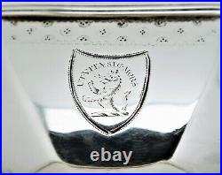 2 George III English Sterling Master Salt Bowl Gold Wash & Armorial Hennell 1791