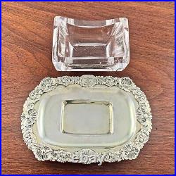 (2) John Edward Terry Georgian Sterling & Crystal Master Salts Nautical 1822