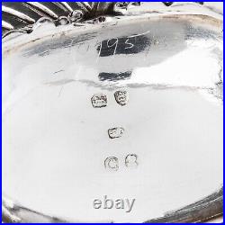 2 Joseph Angell I Georgian Sterling Silver Fluted Salt Cellars 1818 Monogram M