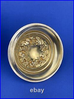 2 LeBolt & Alvin Art Nouveau Sterling Silver Handled Salt Cellars with Lids Bowl