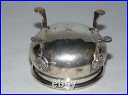 2 Lovely Antique STERLING SILVER Footed Salt Cellar Dips, PRILL, New York