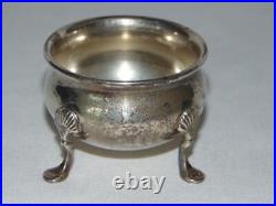 2 Lovely Antique STERLING SILVER Footed Salt Cellar Dips, PRILL, New York