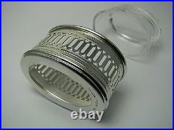 2 PAMPALONI STERLING SILVER SALT CELLARS Firenze Italy MARIO CIONI GLASS LINERS