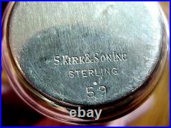 2 S. KIRK & SON INC Sterling Silver REPOSSE SALT CELLARS SPOONS & PEPPER SHAKERS