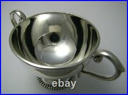 2 STERLING SILVER SALT CELLARS DISHES by Wakely & Wheeler London England ca1924