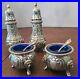 2-Sets-Sterling-Salt-Cellars-withCobalt-Liners-Matching-Sugar-Shakers-Casters-01-rhr