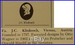 2 Solid Silver Salt w Spoon & Glass insert Markd J. C. Klinkosch Vienna 800 fine