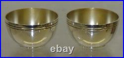 2 Tiffany & Co. Sterling Silver Open Salt Cellar Dips 20336 Miniature Vtg Pair A