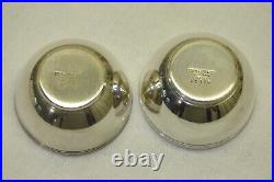 2 Tiffany & Co. Sterling Silver Open Salt Cellar Dips 20336 Miniature Vtg Pair A