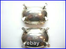 (2) Vintage English Tiffany & Co Footed Salt Cellars Sterling Silver 925 1968