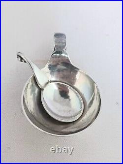 2 pc Ornamental #110 by Georg Jensen Individual Sterling Hammered Salt Cellar(s)