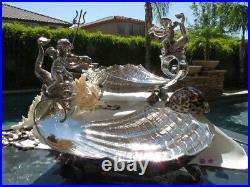 2pc OLD NAUTICAL Sterling Silver DISHES BOWLS Salt CELLARS Shells Cherubs MUSEUM