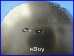 3 Russian Solid 916 Silver Enamel Salt Cellars Spoons Beautiful