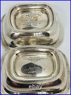 3 TIFFANY Co. Sterling Silver Open Salt Cellars Gold Wash Interiors Spoon 187.2g