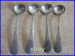 4 Antique 6848 1216 Tiffany & Co Sterling Silver. 925 footed salt cellars +spoon