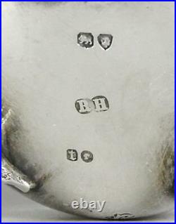 (4) Sterling Silver Salt Dishes /Cellars Claw Foot Robert Harper London 1874