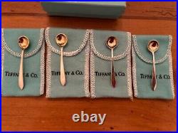 4 TIFFANY & CO STERLING SILVER Salt Spoons