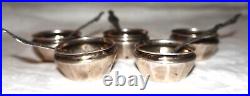 5 Vintage Webster Sterling Silver Salt Dishes & Spoons