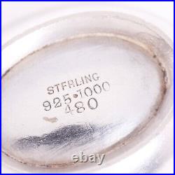 6 English Sterling Silver Parcel Gilt Footed Salt Cellars Satin Finish No Mono