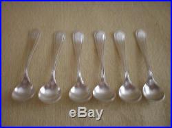 6 Rogers, Lunt & Bowlen Sterling Silver Individual Salt Spoons & unnamed cellars