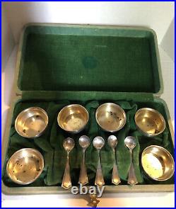 (6) Vintage Sterling Silver 925 Salt Cellars (5) Spoons Signed SSMC 0119 AS IS