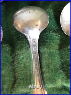 (6) Vintage Sterling Silver 925 Salt Cellars (5) Spoons Signed SSMC 0119 AS IS