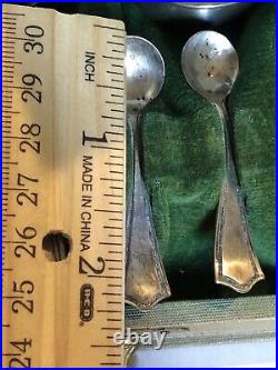 (6) Vintage Sterling Silver 925 Salt Cellars (5) Spoons Signed SSMC 0119 AS IS