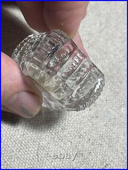 (6) Westmoreland Sterling Mini Salt Spoon w Crystal Cellar