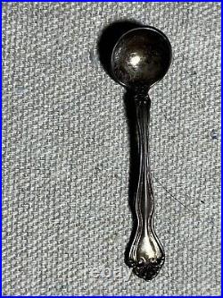 (6) Westmoreland Sterling Mini Salt Spoon w Crystal Cellar