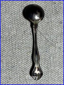 (6) Westmoreland Sterling Mini Salt Spoon w Crystal Cellar