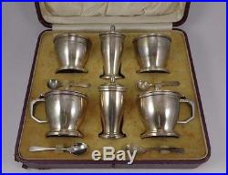 #70 -Set Salt Cellars and Shaker English Sterling Silver 1941 Mappin & Webb