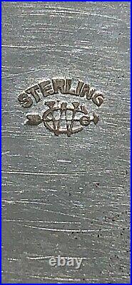 8 Antique Sterling Silver Salt Dips Round