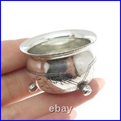 84 Silver Antique European Engraved Individual Salt Cellar