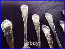 9 Matching Sterling Silver Salt Spoons with 6 salt cellars